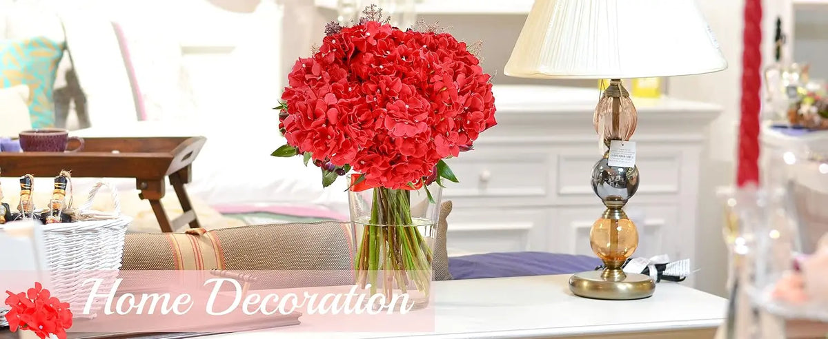 Silk Hydrangea Flower Heads, 25-Piece Artificial Flowers with Flexible Stems for DIY Wedding Centerpieces, Baby Shower and Home Party Decor
