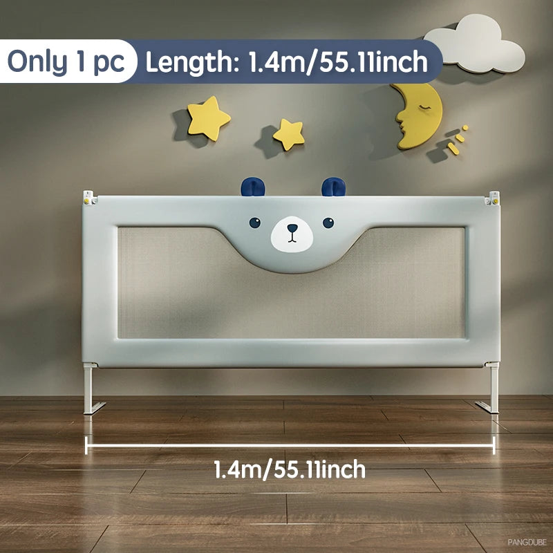 Height Adjustable Bed Rail by PANGDUBE, Single Mesh Guard Panel with Lift Mechanism, Removable Washable Fabric and Eight Length Options