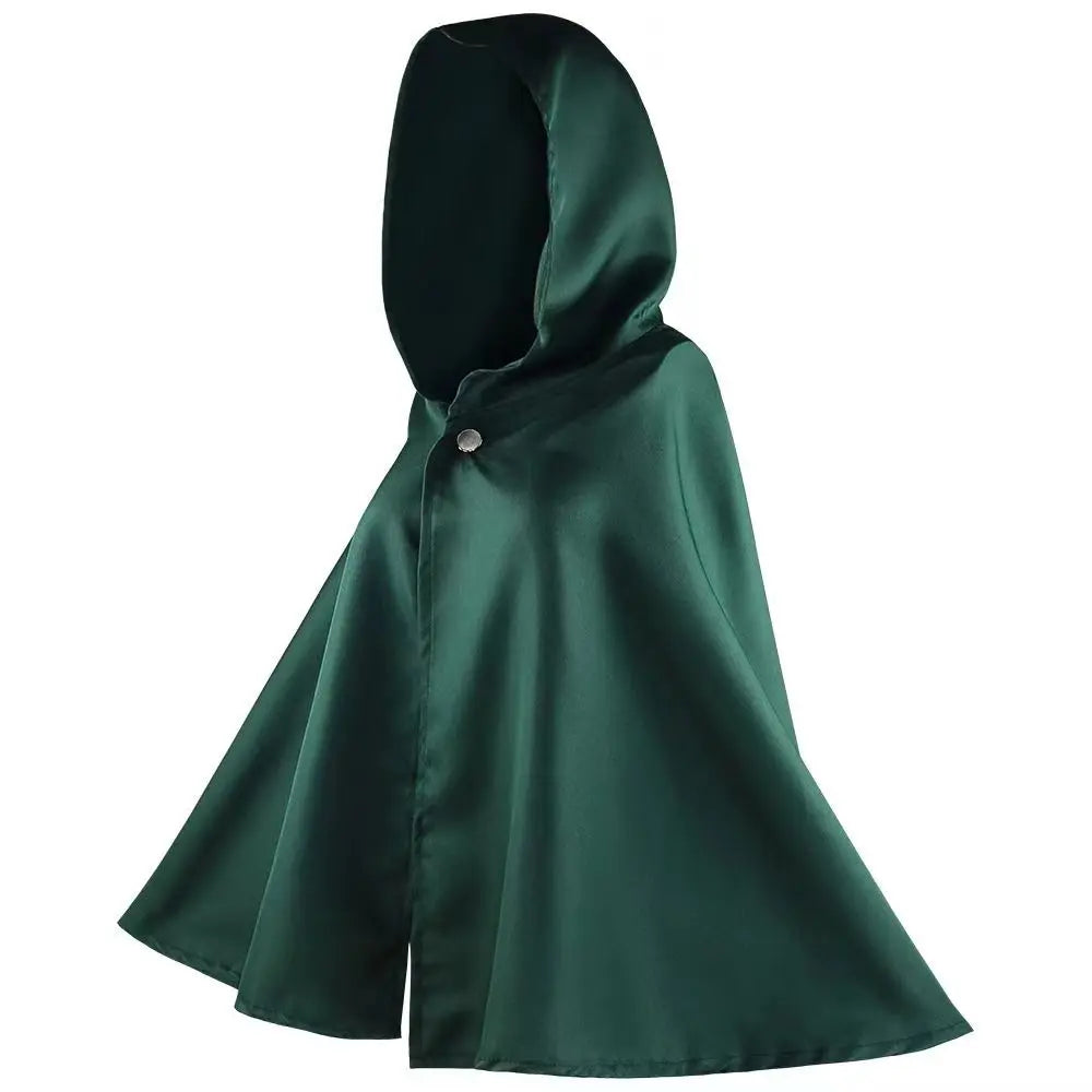 Attack on Titan Cosplay Costume with Recon Corps Jacket, Cloak and Harness Belt Options for Anime Conventions, Halloween and Character Dress-Up