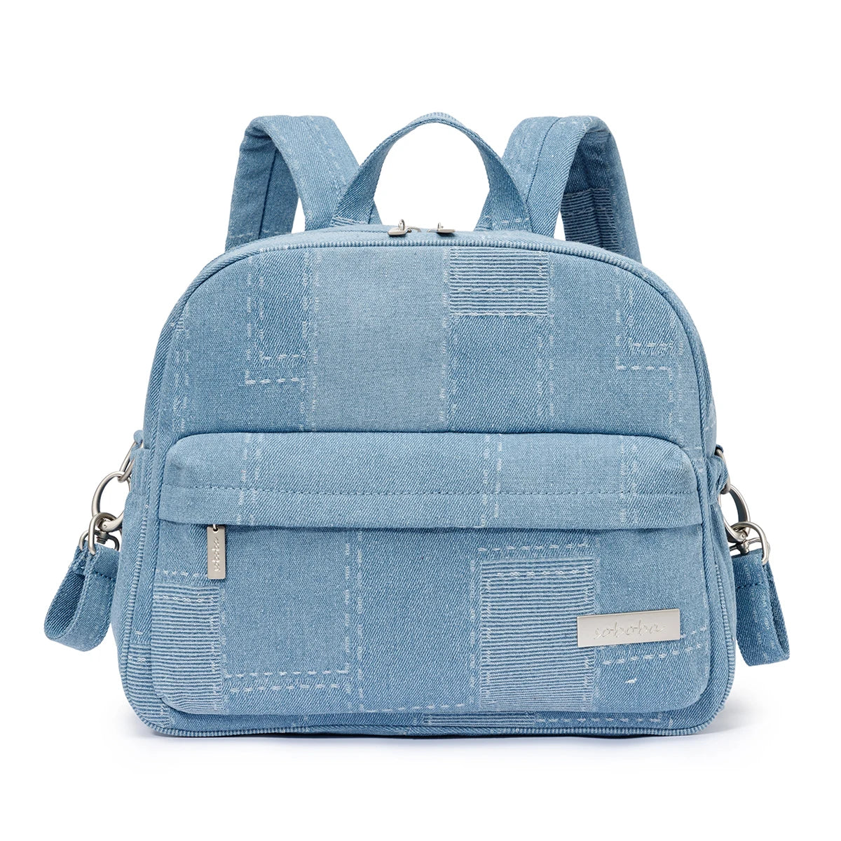 Diaper Backpack for Quick Outings, Lightweight Baby Changing Bag with Front Zip Pocket and Top Handle for Newborn Essentials