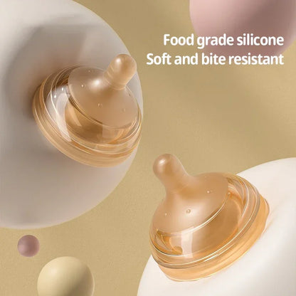 Glass Baby Feeding Bottle, Borosilicate Milk Bottle with Silicone Nipple and Bottom Air Return Valve, 80 mL, 160 mL and 240 mL Infant Options