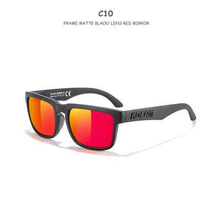 Kids Square Polarized Sunglasses by KDEAM, Lightweight TR90 Frames with Silicone Nose Pads for Boys and Girls Outdoor Play and Travel