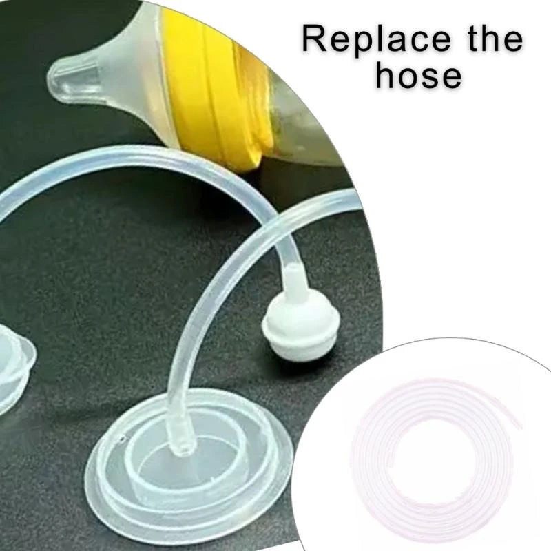 Silicone Bottle Replacement Tubing, 100cm or 200cm Cut-to-Length Hose with 5mm Outer and 3mm Inner Diameter for Compatible Baby Bottle Straws