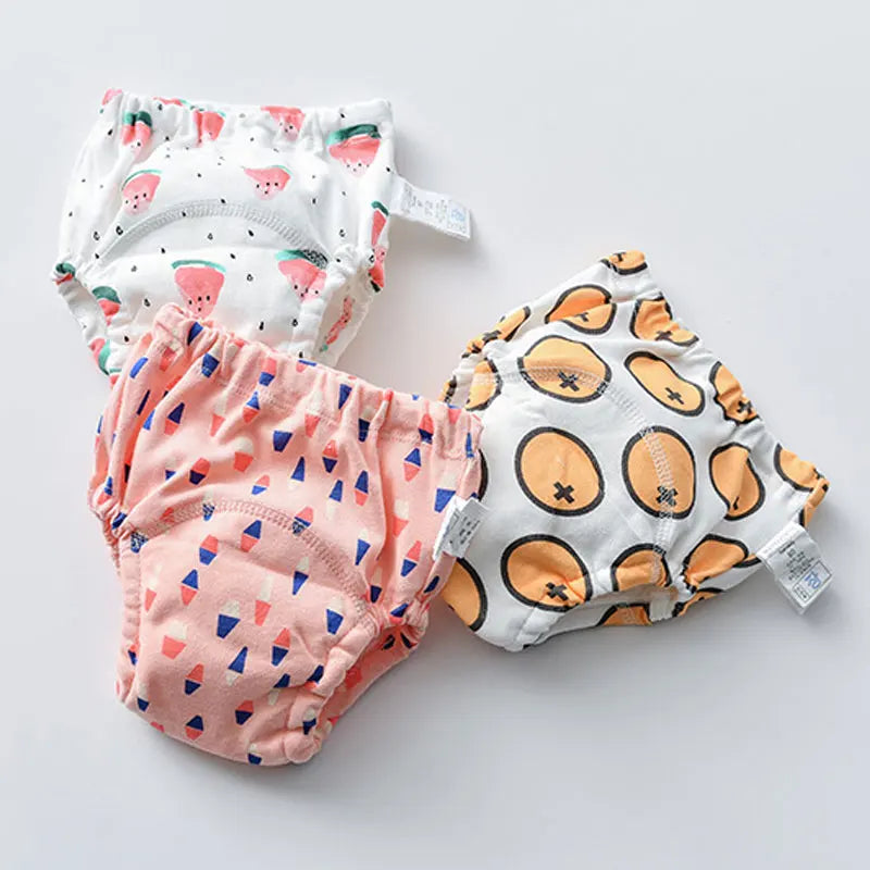 Washable Potty Training Pants Multipack, 4 or 8 Reusable Toddler Underwear Briefs with Printed Designs for Daytime Toilet Learning, Sizes S-XL