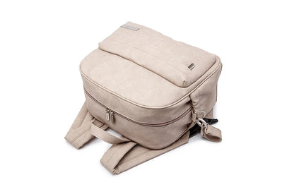 Diaper Bag Backpack by Soboba with Front Zipper Pocket, Top Carry Handle and Solid Color Styling for Baby Care Essentials and Everyday Outings