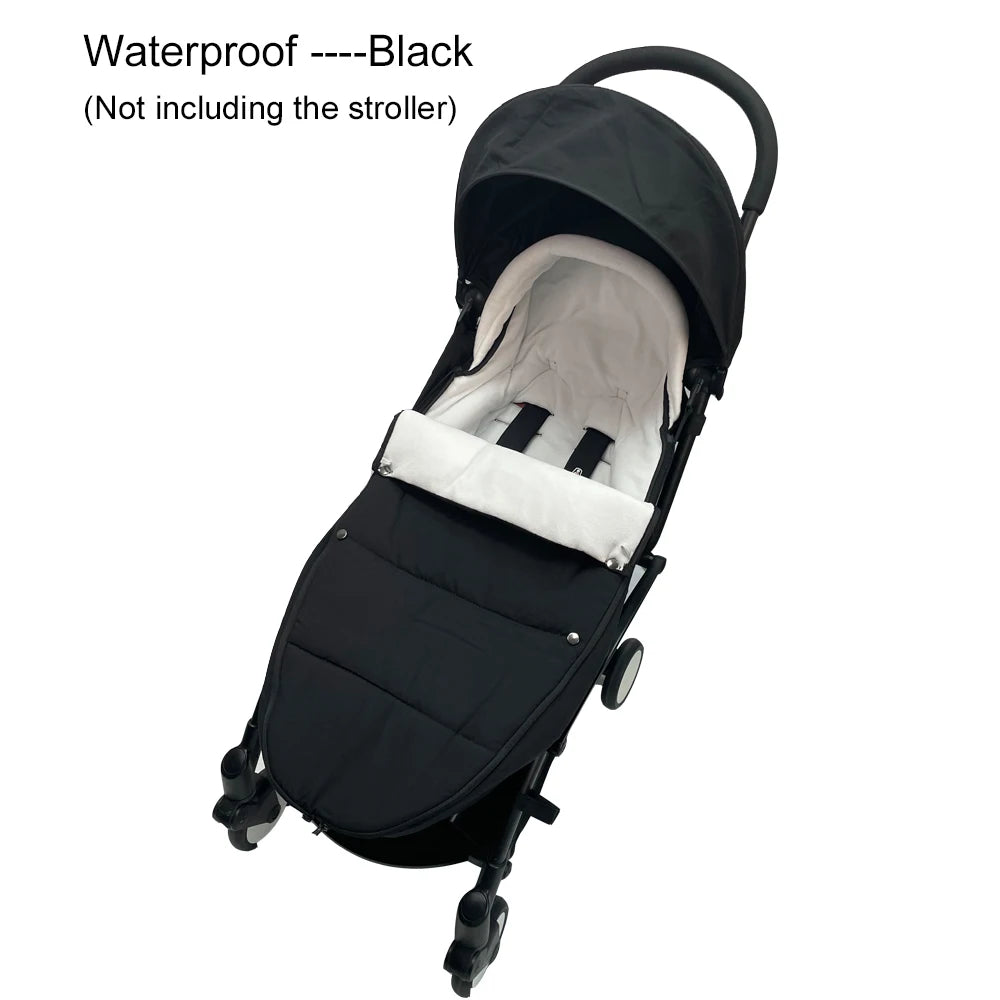 Fleece-Lined Stroller Footmuff for YOYO and Bugaboo, 90 x 45 cm Windproof Waterproof Cover with Storage Bag and Thickened Option