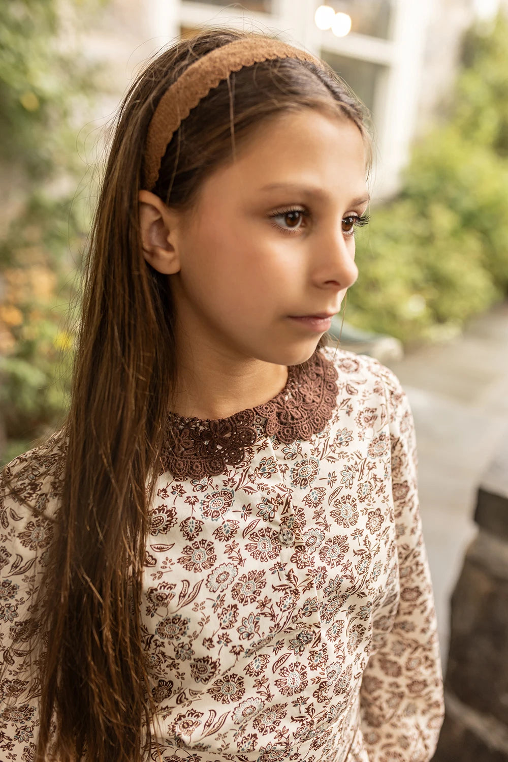 Brown Floral Sibling Matching Outfits with Cotton Girls Dresses and Baby Bloomer Sets, Coordinating Cardigans and Plaid Boys Pants or Overall Shorts