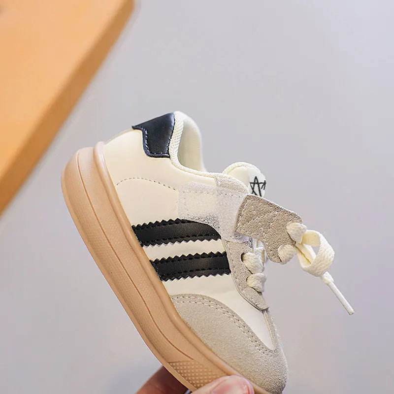 Kids' German Trainer Sneakers with Soft Soles, Anti-Slip Low-Top Casual Shoes for Boys and Girls, Spring and Fall Everyday Wear