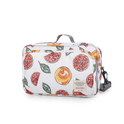 Baby Diaper Bag Wet Dry Storage Pouch with Printed Designs, Reusable Organizer for Diaper Changes, Baby Essentials and Everyday Outings
