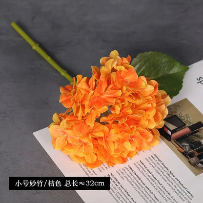 Real Touch Artificial Hydrangea Flowers, 10-Piece Latex Film Floral Set for Bridal Bouquets, Wedding Centerpieces and Home Decor