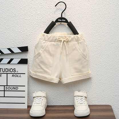 Baby Boys Colorblock T-Shirt and Pocket Shorts Set with Letter F Print, Two-Piece Cotton Summer Outfit for Infants and Toddlers, 9M–5T