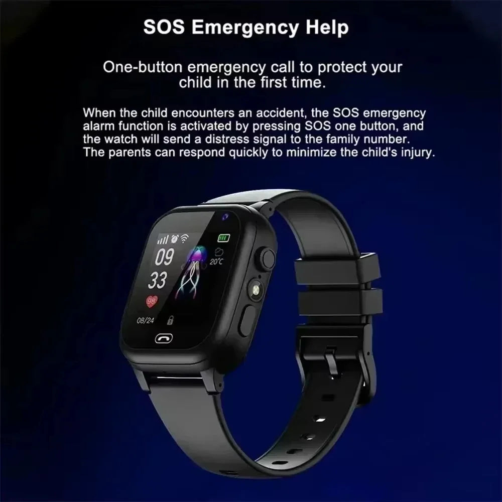 Kids Phone Smartwatch, S30 Camera Wristwatch with Listed SOS Calling, SIM Card Support, Alarm Clock and App Setup for Everyday Family Check-Ins