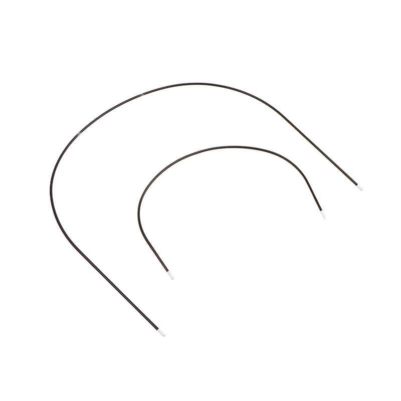 Stroller Support Bracket Set, 2-Piece Black Metal Curved Rods with Light-Colored End Tips for Compatible Baby Carriages and Prams