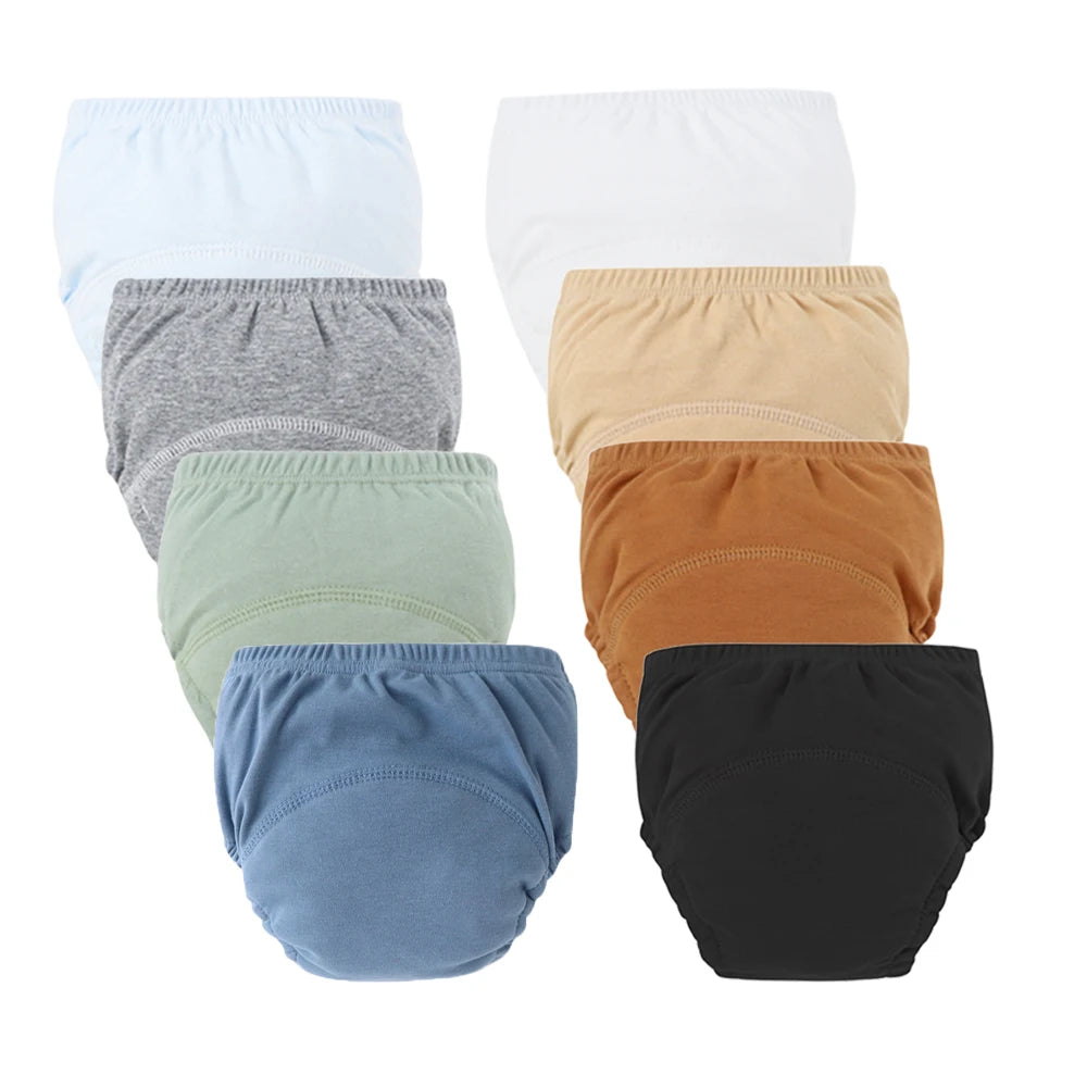 Washable Potty Training Pants Multipack, 4 or 8 Reusable Toddler Underwear Briefs with Printed Designs for Daytime Toilet Learning, Sizes S-XL