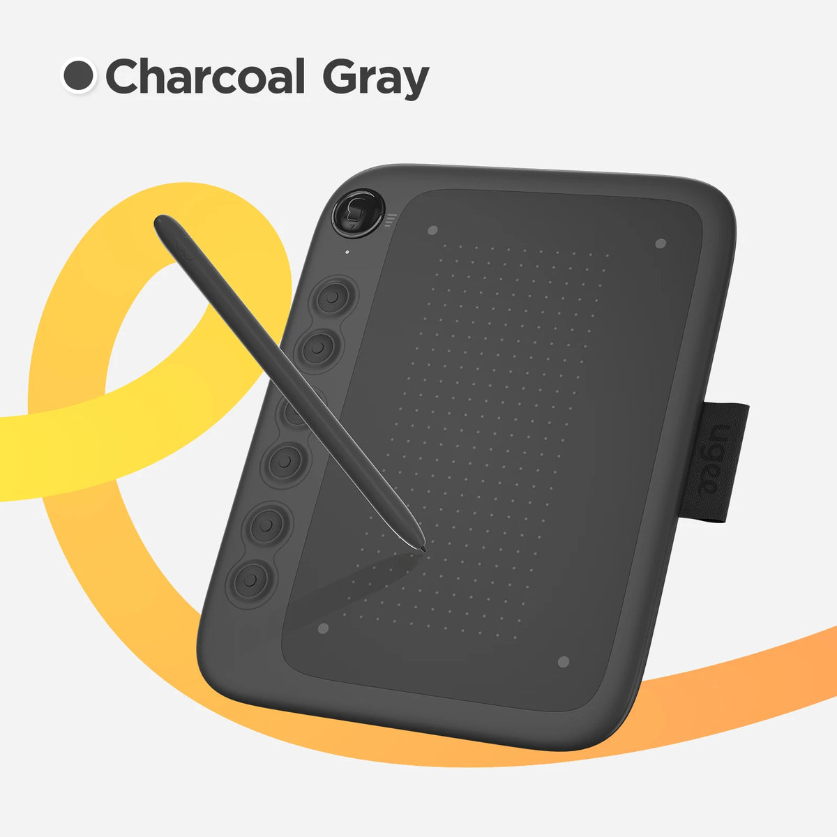 Compact Graphics Tablet UGEE Q6, 6-Inch Drawing Pad with Battery-Free Stylus, 8192 Pressure Levels, 60 Degree Tilt and 6 Shortcut Keys