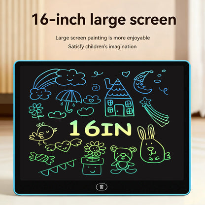 Erasable LCD Writing Board for Kids, 8, 11, 13 or 16 Inch Color Drawing Tablet with Stylus for Doodles, Handwriting and Number Practice