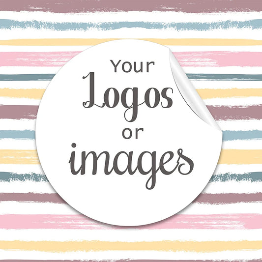Personalized Logo Stickers for Wedding, Birthday and Baptism Favors, Custom Text and Photo Labels in Round, Square and Rectangle Sizes