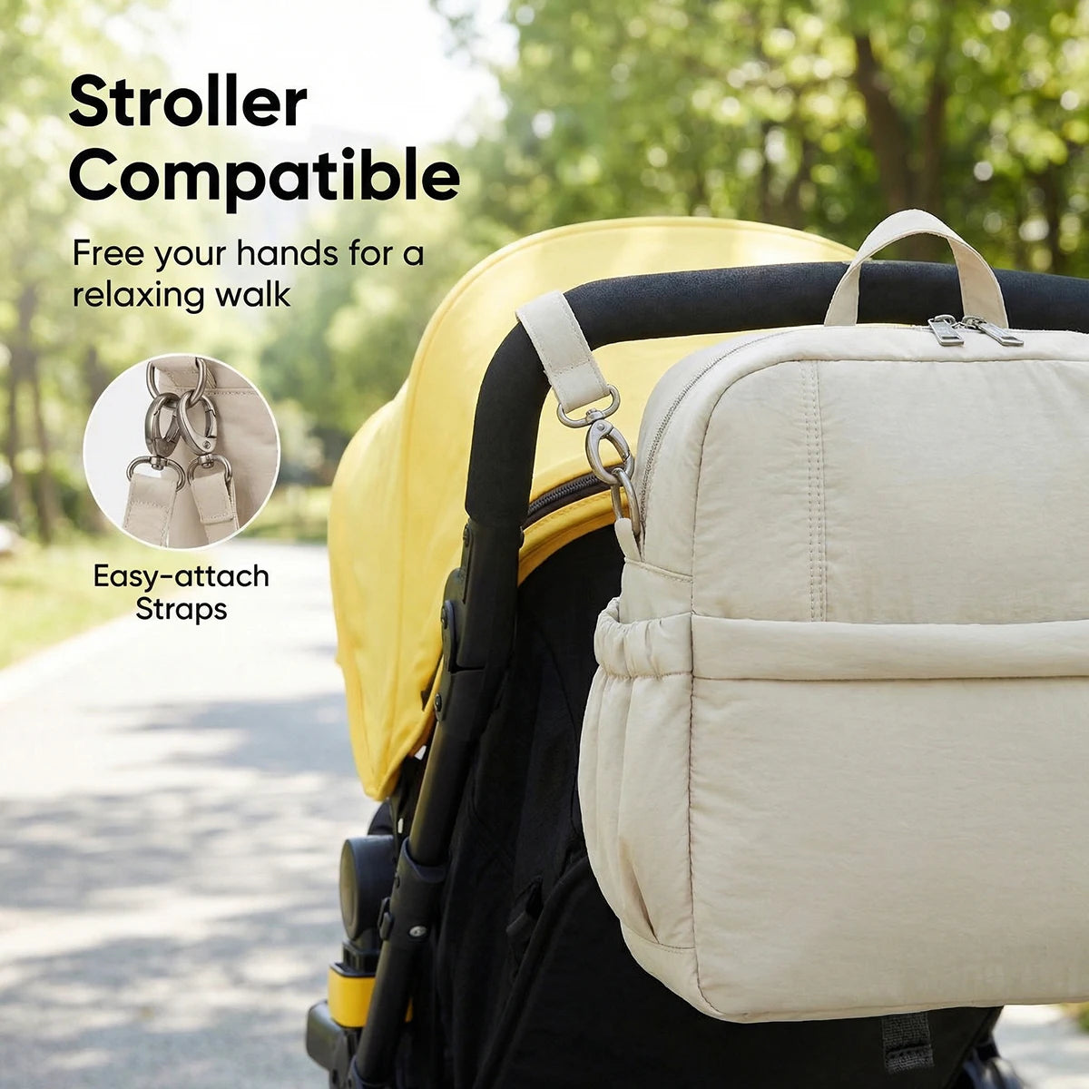 Diaper Backpack with Front Storage Pocket, Soboba Large Capacity Baby Changing Bag with Top Handles for Newborn Essentials and Everyday Parent Outings
