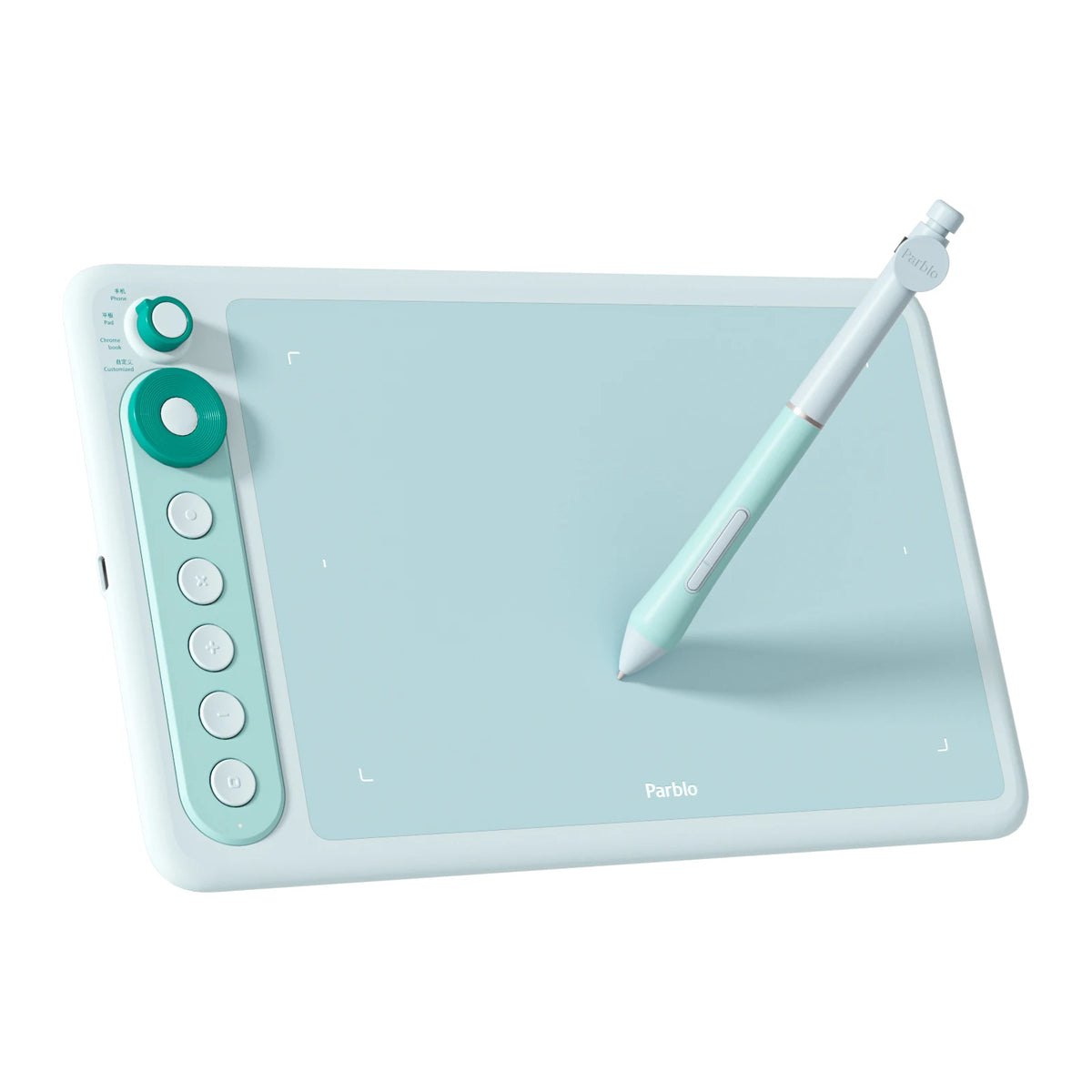 Digital Drawing Tablet Parblo Intangbo X7, 7.2 x 4.5 Inch Pen Tablet with Battery-Free S01 Stylus and 8192 Pressure Levels for Android
