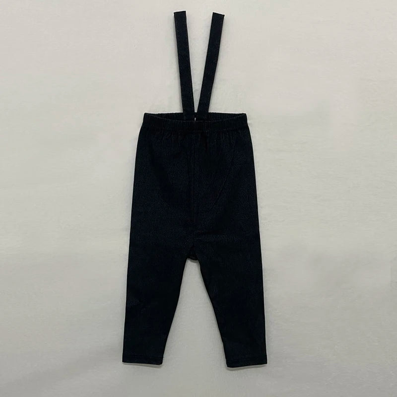 Striped Cable Knit Sibling Outfits with Dark Denim Jumper Dresses, Skirts and Pants, Coordinating Boys Girls Sweaters and Baby Romper Options