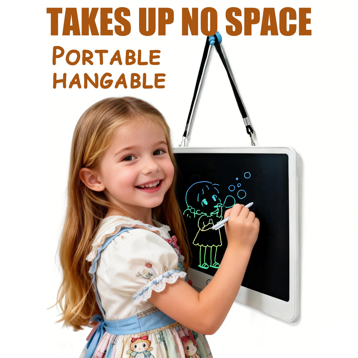Erasable LCD Writing Board for Kids, 8, 11, 13 or 16 Inch Color Drawing Tablet with Stylus for Doodles, Handwriting and Number Practice