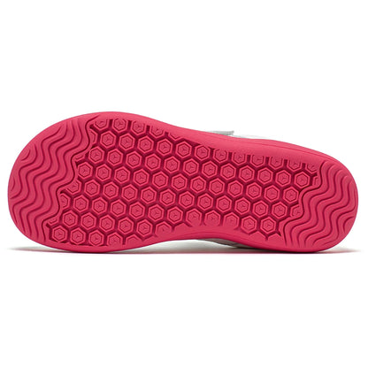 Big Kids Barefoot Sneakers by HOBIBEAR with Wide Toe Box, Zero-Drop Rubber Sole, Hook-and-Loop Strap and Artificial Leather Upper for Everyday Walking