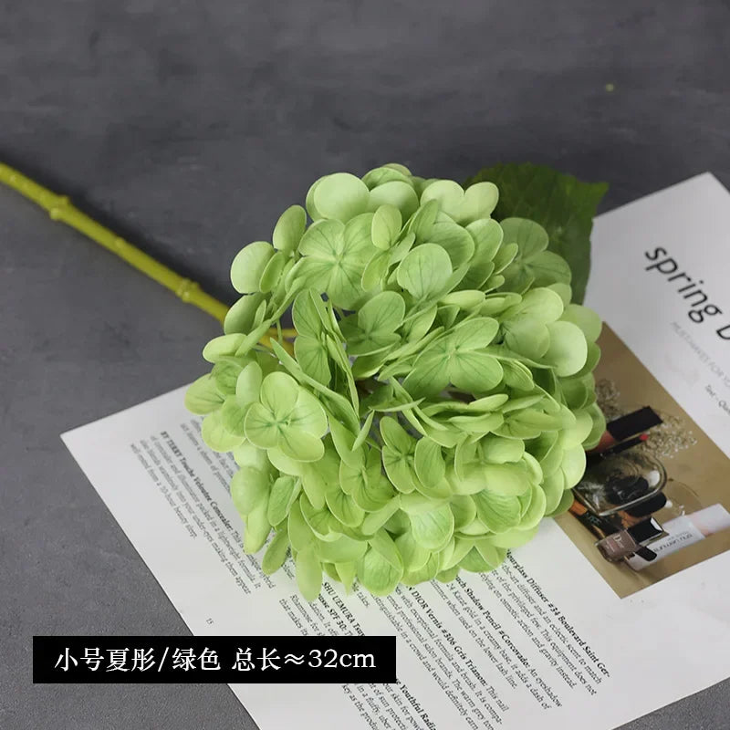 Real Touch Artificial Hydrangea Flowers, 10-Piece Latex Film Floral Set for Bridal Bouquets, Wedding Centerpieces and Home Decor