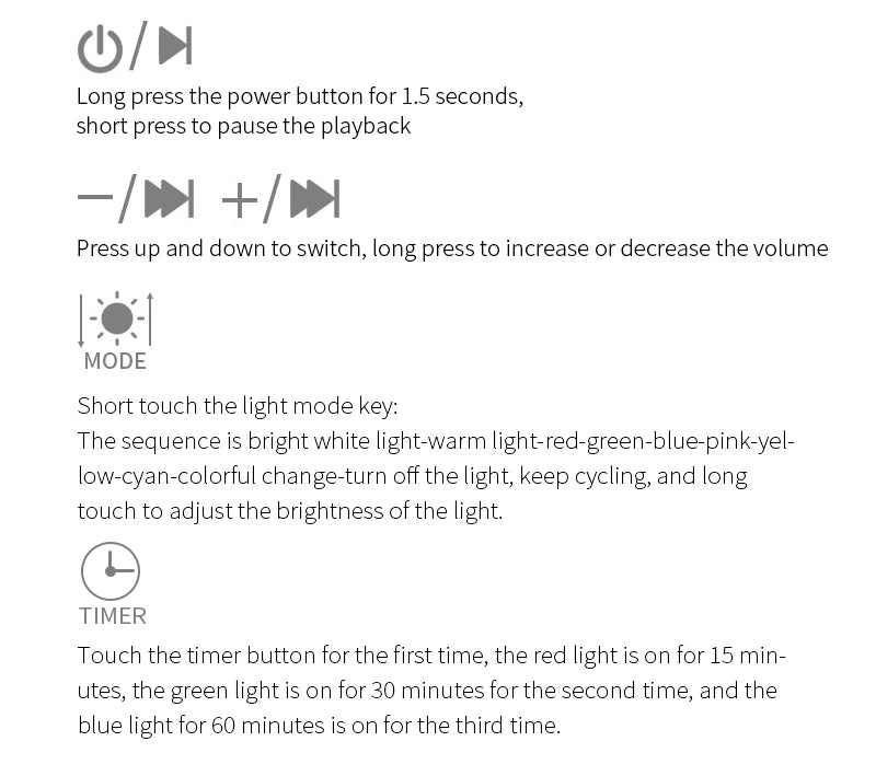 Color Light White Noise Machine with 7 Light Effects and 12 Sounds, 2000mAh Rechargeable Battery, Compact Sound Device for Nursery and Travel