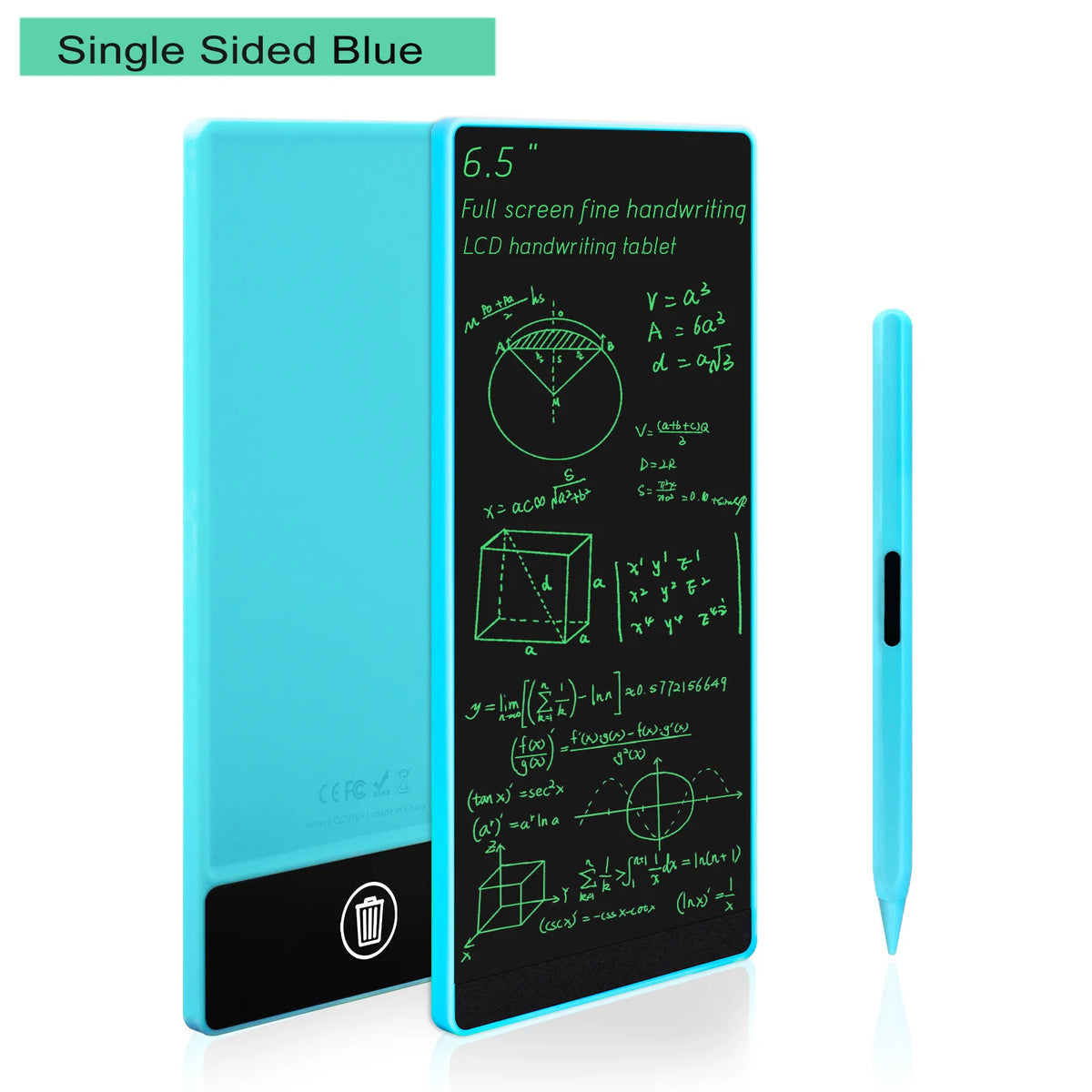 Pocket LCD Writing Pad, 6.5-Inch Full-Screen Fine-Line Tablet with Magnetic Stylus for Meeting Notes, Quick Sketches and Handwriting Practice
