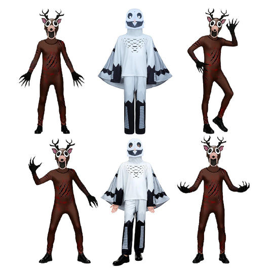 Halloween Deer Costume & Owl Cosplay Outfit, 99 Nights in the Forest Character Dress-Up for Themed Parties and Christmas Gifts