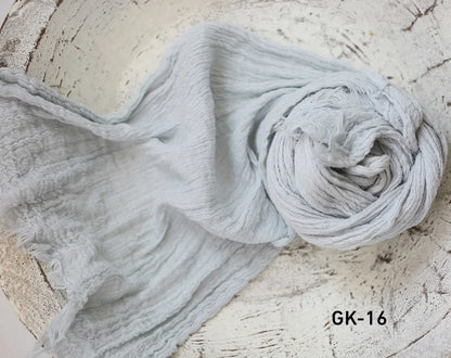 Cotton Gauze Newborn Photography Wrap, Stretchy Baby Portrait Prop in Two Sizes with Color Options for Studio Layers and Keepsake Photo Sessions