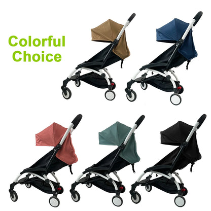 Stroller Replacement Fabric Set for Babyzen YOYO and YOYO2, MomTan Canopy with Storage Pocket and Padded Seat Cushion, Multiple Color Options