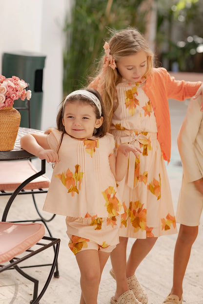 Floral and Ivory Kids Occasion Outfits, Cotton Girls Dress and Set Options with Lyocell Knitwear and Boys Blazer Styles for Sibling Photos