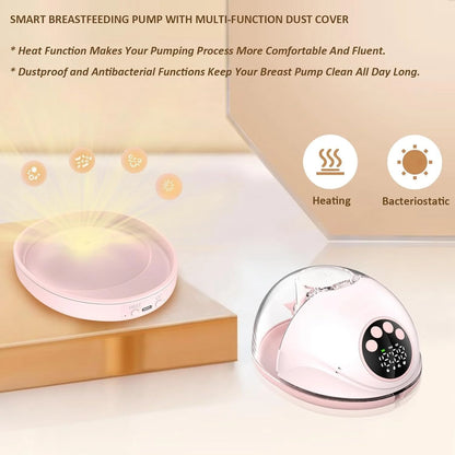 Wearable Electric Breast Pump MY382 with 4 Modes and 12 Levels, 24mm Flange and Fit Adapters, Single or Double Options with Optional Heating and UV Lid
