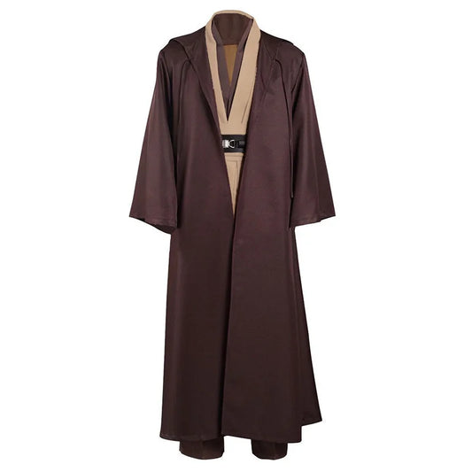 Obi Wan Kenobi Costume for Adults, Unisex Jedi-Inspired Long Robe with Layered Tunic Styling for Halloween, Carnival and Cosplay Events
