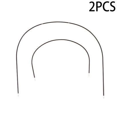 Stroller Support Bracket Set, 2-Piece Black Metal Curved Rods with Light-Colored End Tips for Compatible Baby Carriages and Prams