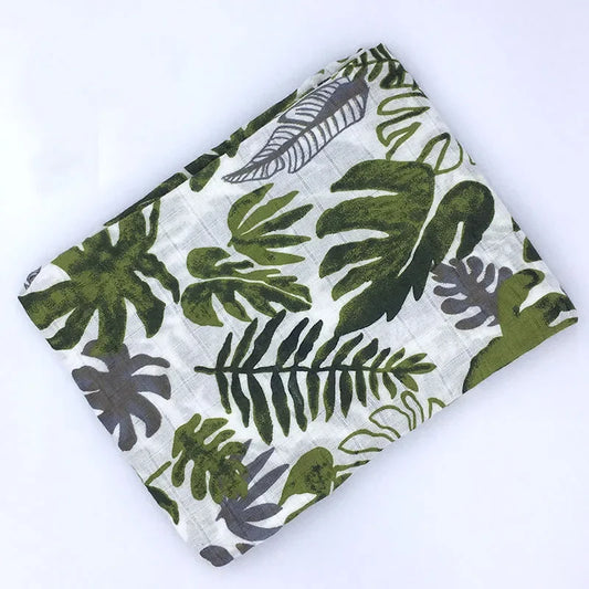 Printed Cotton Muslin Receiving Blanket for Babies with Space, Animal and Floral Designs, Approx. 120 x 120 cm Square Wrap with Smaller Mountain Option