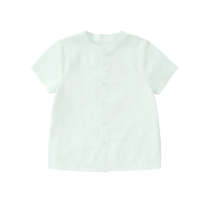 Sage Green Gingham Kids Outfits with Cotton Girls Dress and Baby Romper Options, Lyocell Knit Layers and Boys Separates for Sibling Family Photos