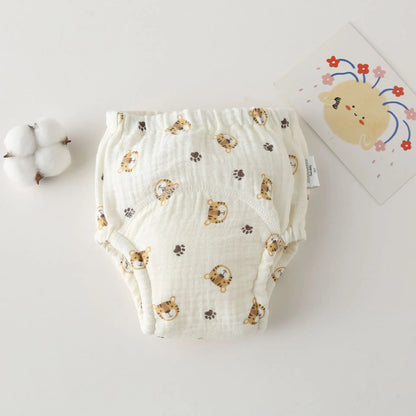 Printed Cotton Potty Training Pants, Single Reusable Learning Underwear with Pull-On Waist for Babies and Toddlers in Sizes 80–110