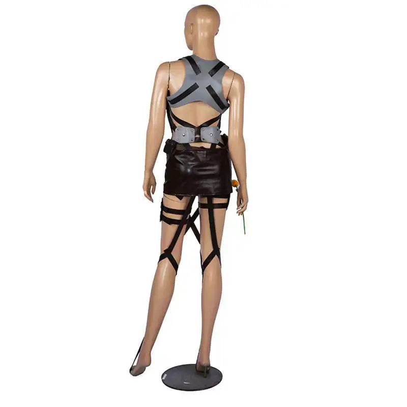 Attack on Titan Cosplay Costume with Recon Corps Jacket, Cloak and Harness Belt Options for Anime Conventions, Halloween and Character Dress-Up