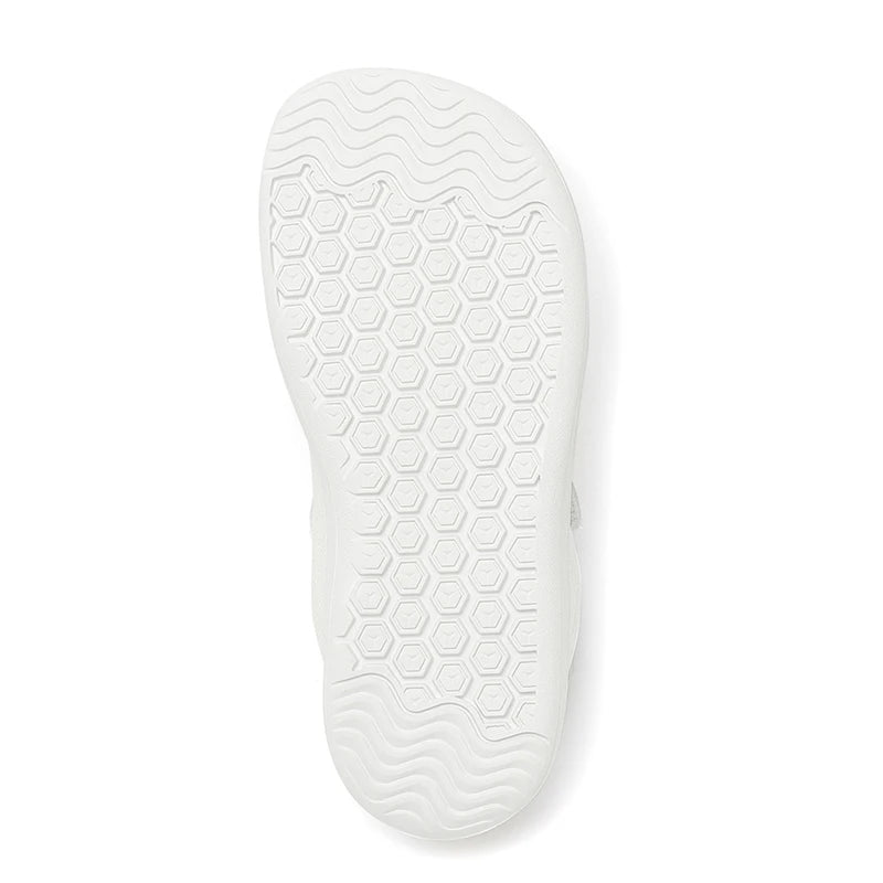 Kids Colorblock Barefoot Sneakers by HOBIBEAR with Breathable Mesh, Wide Toe Box, Zero-Drop Design and Easy Strap for Everyday Walking
