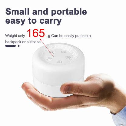 Color Light White Noise Machine with 7 Light Effects and 12 Sounds, 2000mAh Rechargeable Battery, Compact Sound Device for Nursery and Travel
