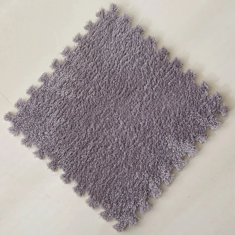 Interlocking Carpet Floor Tiles, Plush 30 cm EVA Foam Puzzle Squares with 1 cm Cushioning for Nursery Corners and Kids Indoor Playrooms