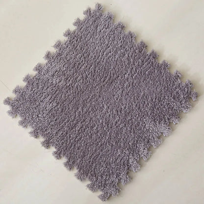 Interlocking Carpet Floor Tiles, Plush 30 cm EVA Foam Puzzle Squares with 1 cm Cushioning for Nursery Corners and Kids Indoor Playrooms