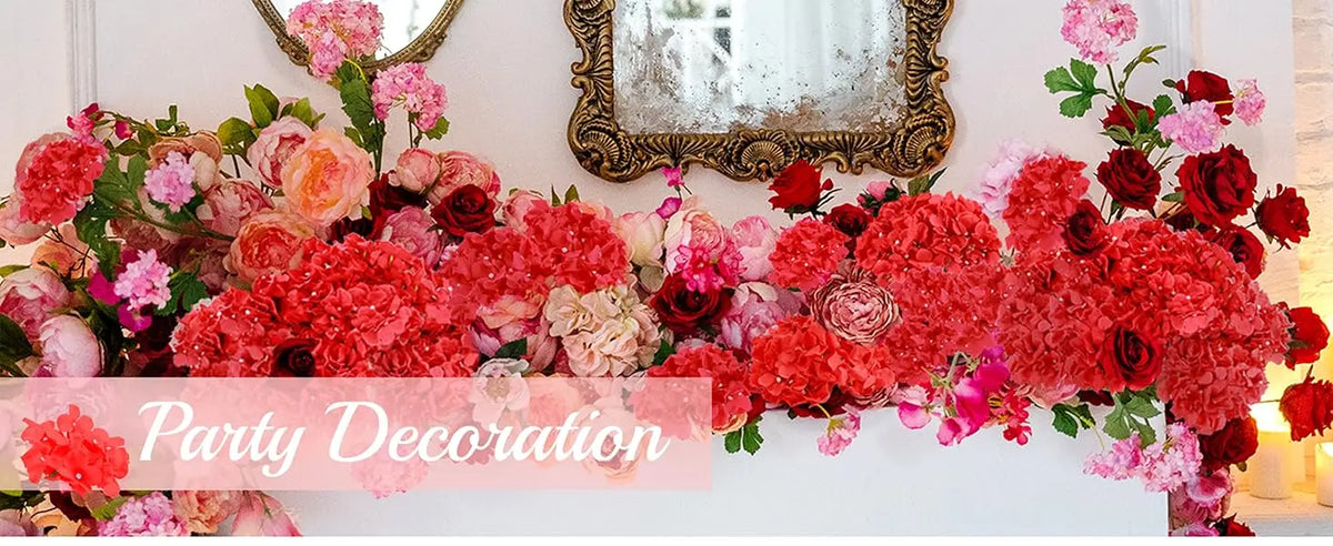 Silk Hydrangea Flower Heads, 25-Piece Artificial Flowers with Flexible Stems for DIY Wedding Centerpieces, Baby Shower and Home Party Decor