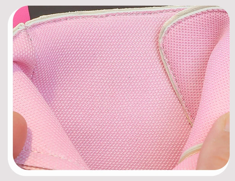 Girls Heart Ankle Boots with Lace-Up Front, Side Zipper and Star Accents, Pink or Black Fashion Shoes with Optional Plush Lining, Sizes 26–37