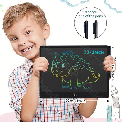 Kids LCD Doodle Tablet, 8, 11, 13 or 16-Inch Erasable Drawing and Handwriting Board with Stylus, Screen Lock and Clear Button for Creative Practice