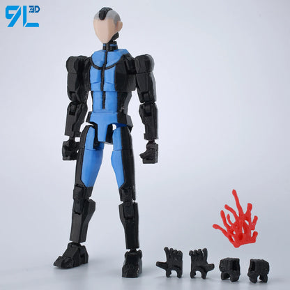 Articulated Superhero Action Figure, 3D Printed PETG Collectible with 30+ Poseable Joints, Interchangeable Parts and Accessories for Display
