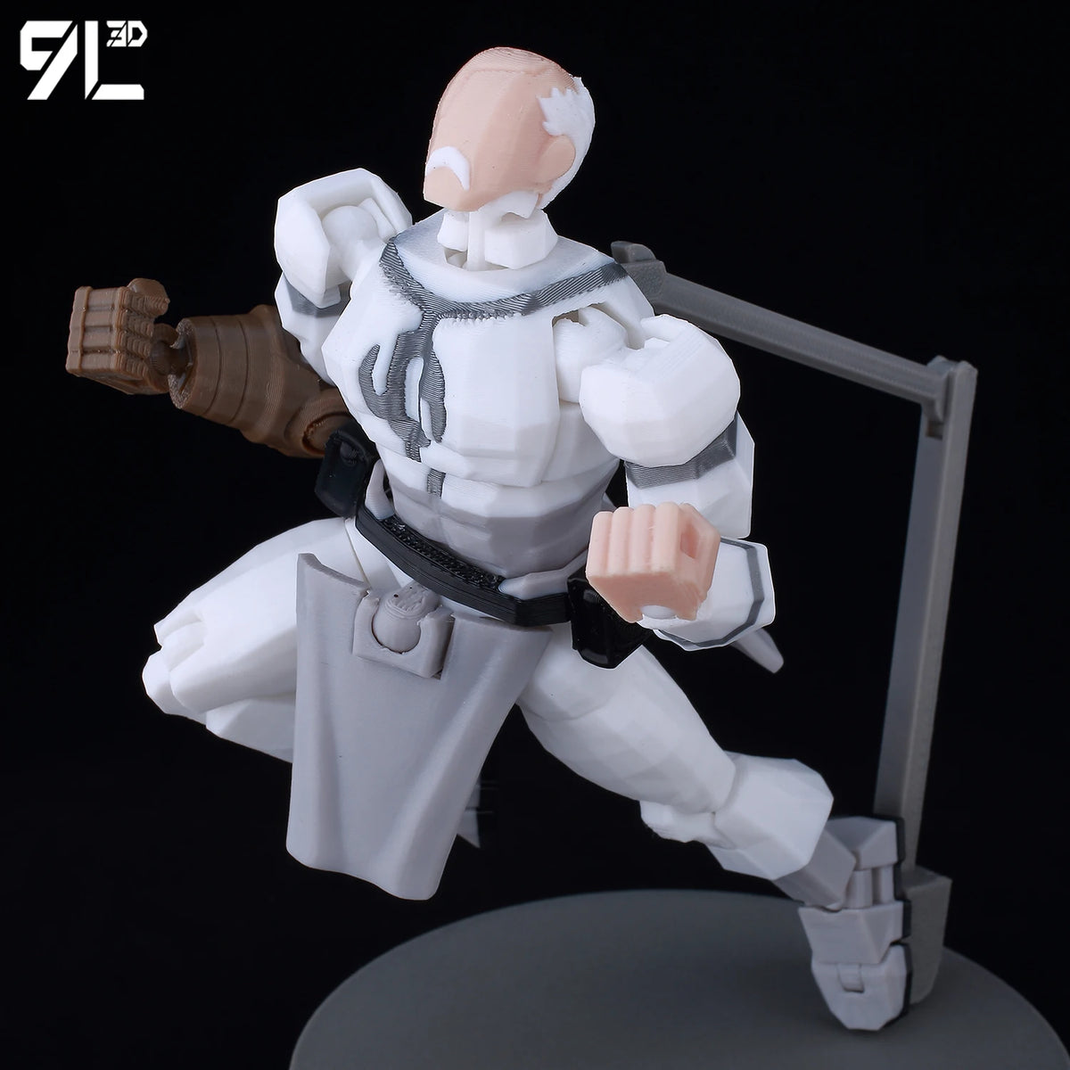 Articulated Superhero Action Figure, 3D Printed PETG Collectible with 30+ Poseable Joints, Interchangeable Parts and Accessories for Display