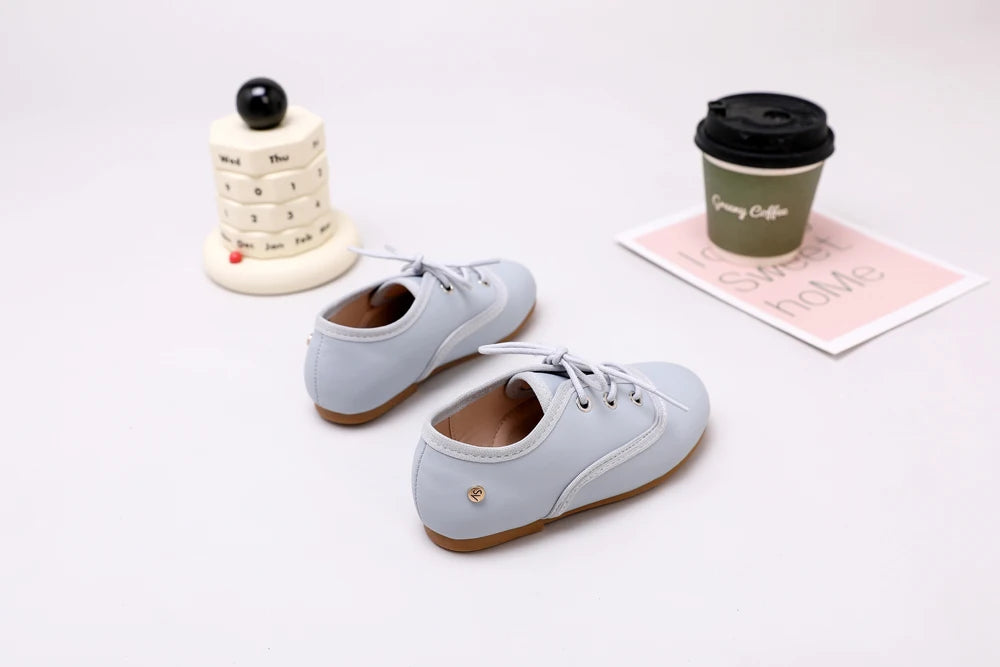 Pastel Kids Dress Shoes for Boys and Girls, Mary Jane Flats, Lace-Up Oxfords and Slip-On Styles for Weddings, Birthday Parties and Family Photos